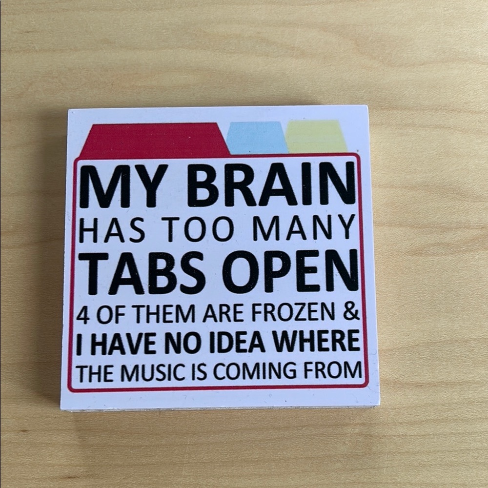 Funny Desk Sign with Colorful Tabs